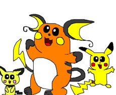 Pichu,Pikachu e Raichu