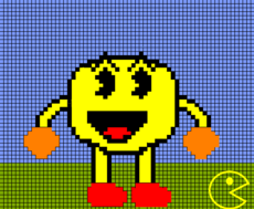 Pacman pixel art p/ sonic