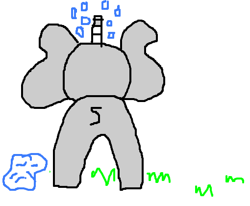 elefante de costas
