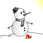 Snowman Heartbroken