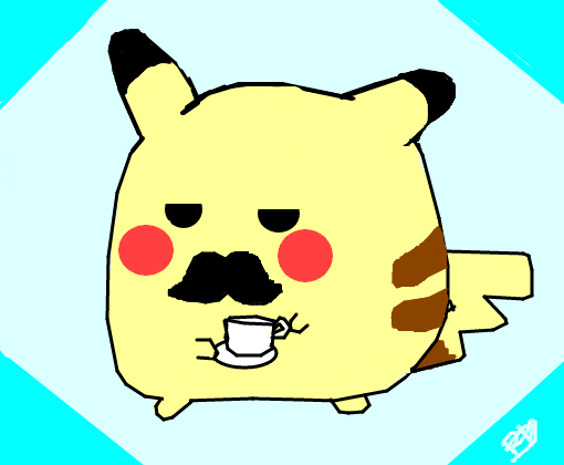 pikachu mustache