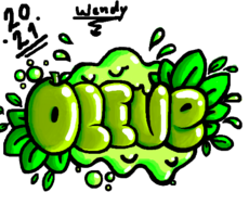 Olive, um grafite de oliva T:
