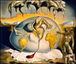 Geopoliticus Child Watching The Birth Of The New Man (Salvador Dali)