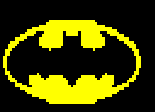 Logo Batman. Pixel Art.