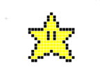 Estrela Mario. Pixel Art.