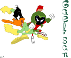Duck Dodgers & Marvin p/ perfect_gael