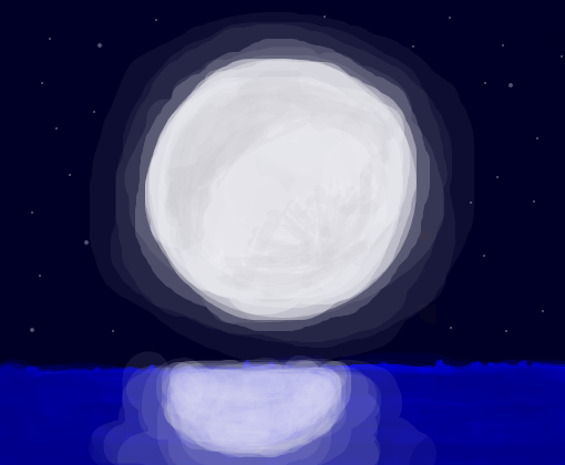 Lua sobre o Mar.