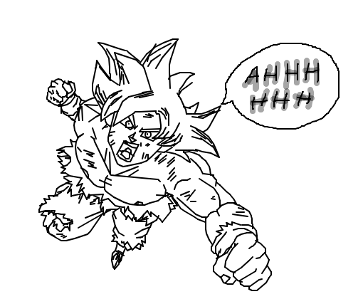 Drawing Goku Migatte no Gokui - Desenho do Goku