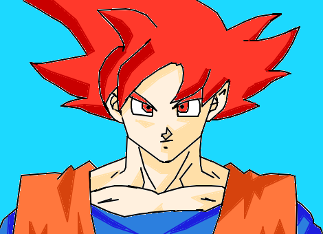 Goku SsjG - Desenho de theemanuel - Gartic