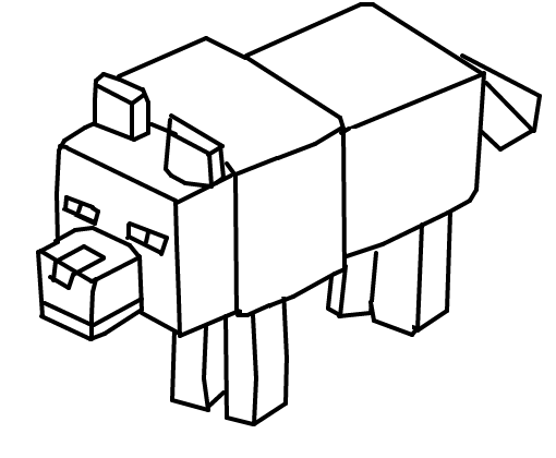 Lobo Minecraft - Desenho de mlg_foxy - Gartic