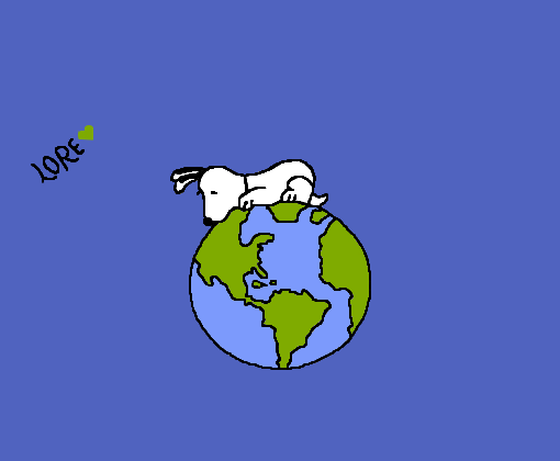 Snoopy em cima do Planeta <3