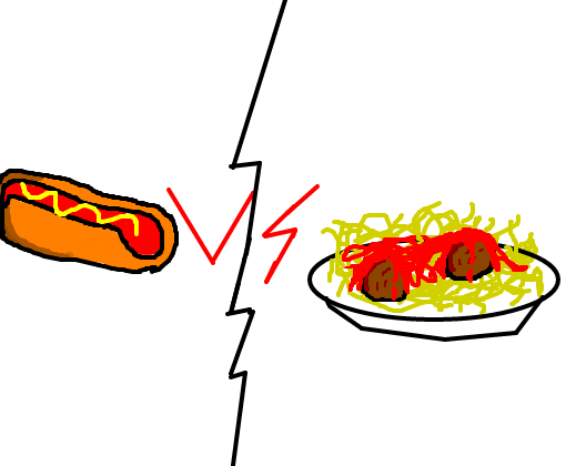 HotDog V.S. Spaghetti