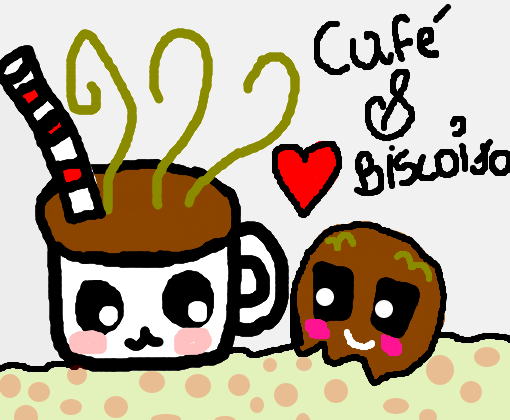 café e biscoito kawaii :3