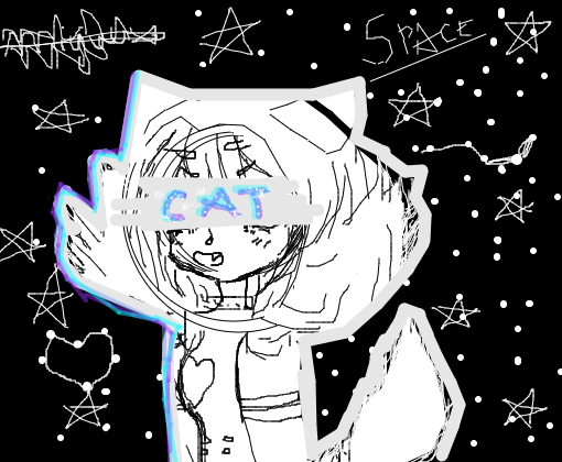Space cat girl