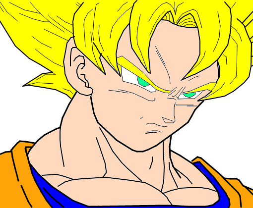 Goku Super Sayajin - Desenho de kushira_hatake1 - Gartic