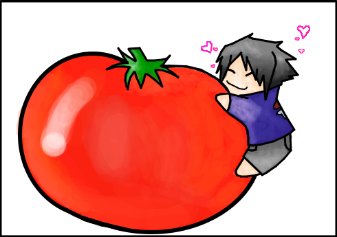 Sasukinho e seu tomatão *-*