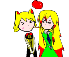 pocky game Goldy x Mary :3
