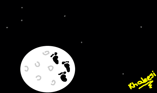 pegadas na lua