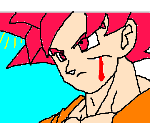 Desenho Goku Super Saiajyn God