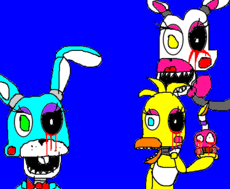 mangle,toy chica e toy bonnie