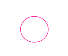Um círculo rosa