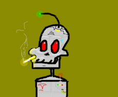 Robo fumante pensador