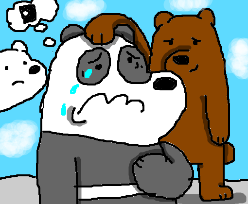 urso panda chora (ursos sem curso)