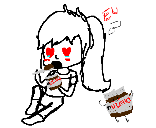 Eu, comendo nutella