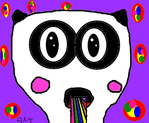 panda vomitando