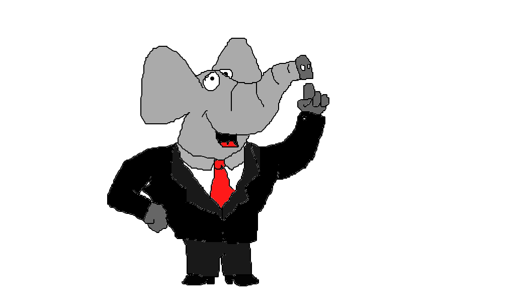 elefante de terno
