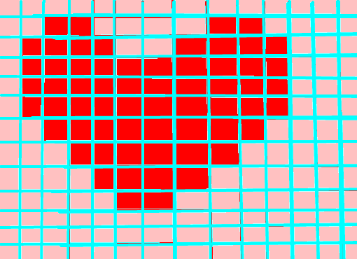 coração em pixel