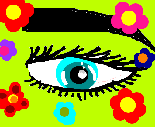 Flores no olho