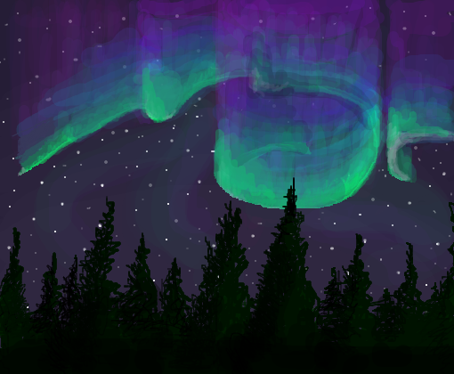 Aurora boreal - Desenho de batata_preta - Gartic