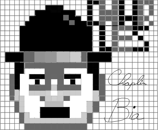 Charles Chaplin Pixels