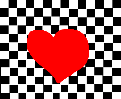 Coração em tabuleiro de xadrez