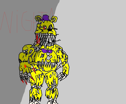 Nightmare Fredbear - Desenho de pegasucosmicc - Gartic