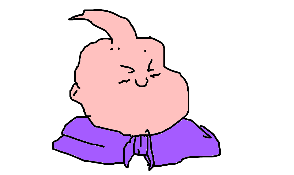 Majin Boo magro. - Desenho de tchecco - Gartic