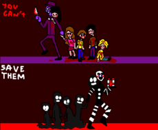 purple guy e puppet