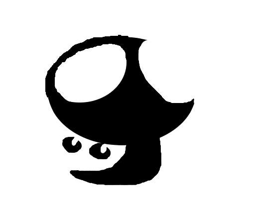 Cogumelo do Mario ( preto e branco)