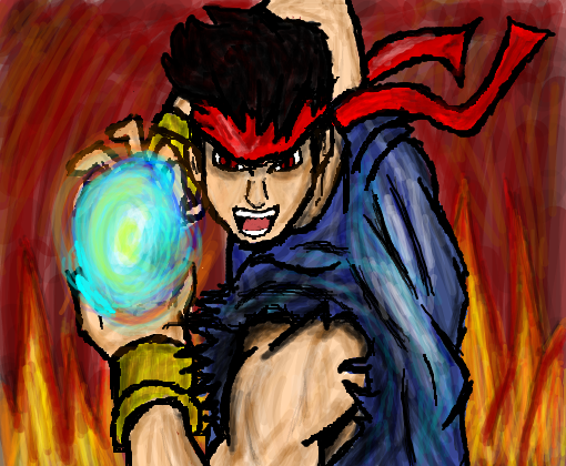 Evil Ryu (quase) - Street Fighter - Desenho de brunnorp - Gartic