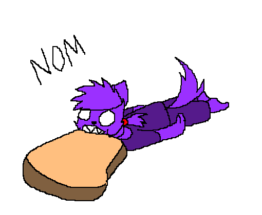 purple guy and toast XD