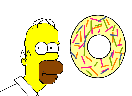 Homer Simpson e o donuts