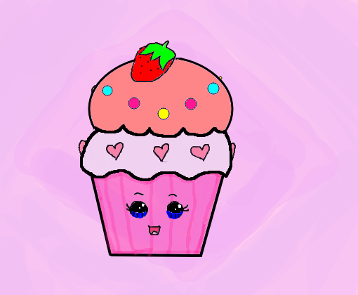 Desenho de Cupcake kawaii pintado e colorido por Usuário não registrado o  dia 21 de Janeiro do 2022