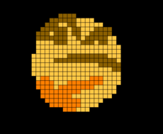 emoji pensativo pixel