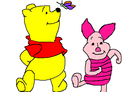 Ursinho Pooh e Leitão.