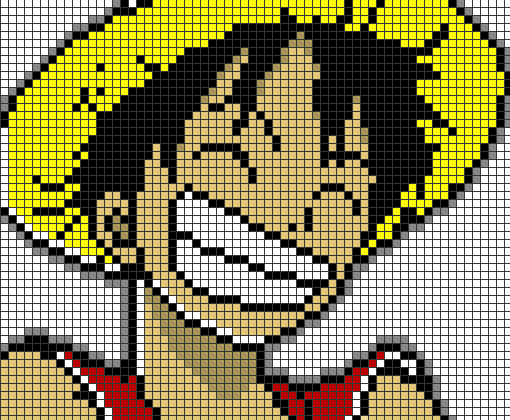 Luffy pixel art
