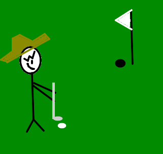 mexicano jogando golf