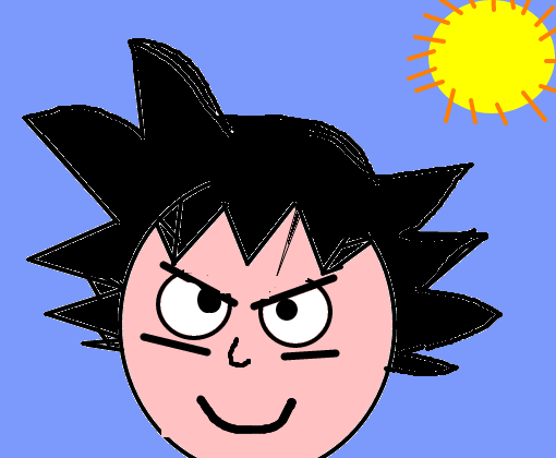 Metade de Um cubo mágico e o cabelo do Goku - Desenho de sramarocass -  Gartic