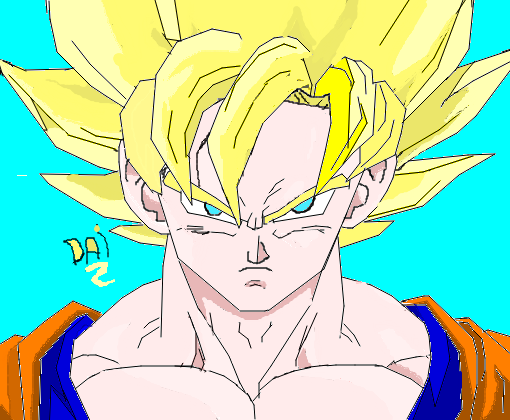 Goku super sayajin 1 - Desenho de vicramos2812 - Gartic