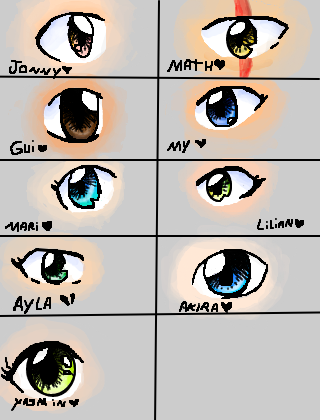 Olhos de anime png